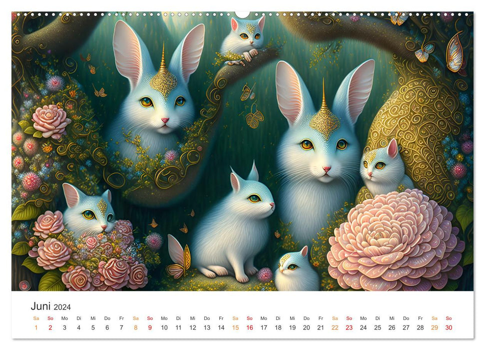 Märchenhafte Wesen - Im Land der Fabeltiere (CALVENDO Premium Wandkalender 2024)