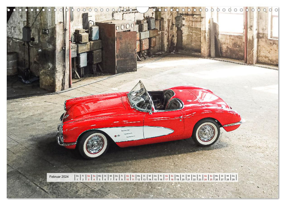 American Deam Car Corvette C1 (CALVENDO Wandkalender 2024)