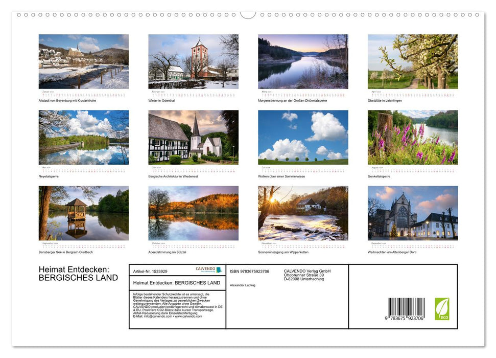 Discover Home: Bergisches Land (CALVENDO Premium Wall Calendar 2024) 