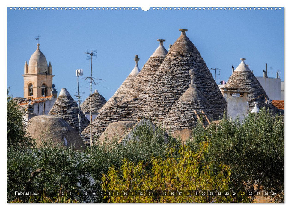 Alberobello – Apuliens Stadt der Trulli (CALVENDO Premium Wandkalender 2024)