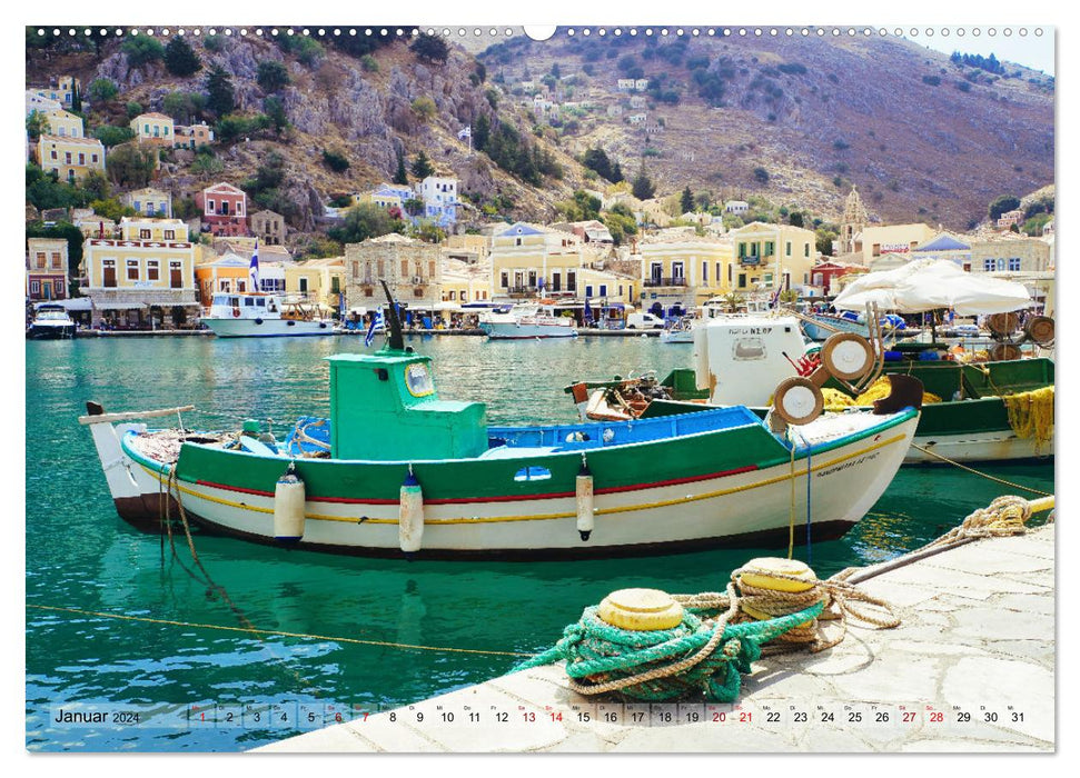 A day on Symi (CALVENDO Premium Wall Calendar 2024) 