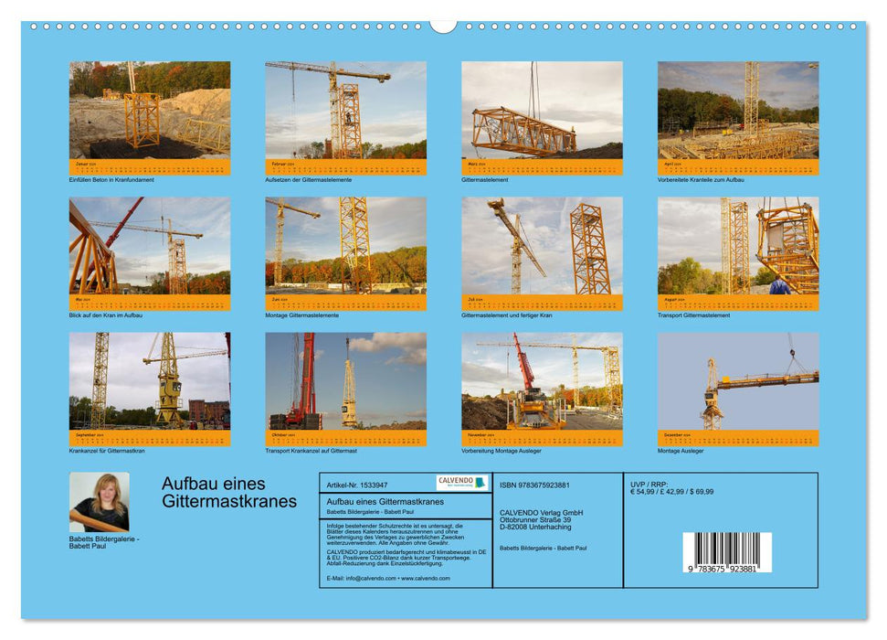 Building a lattice boom crane (CALVENDO wall calendar 2024) 