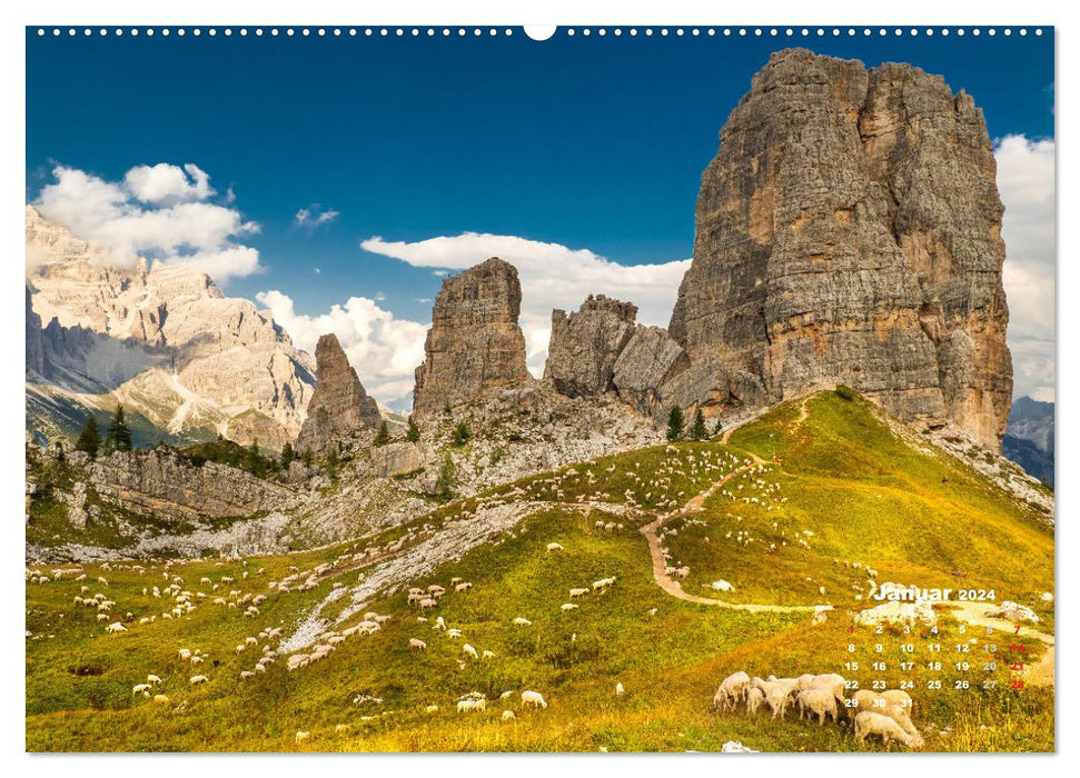 Dolomite mountain peaks (CALVENDO Premium wall calendar 2024) 