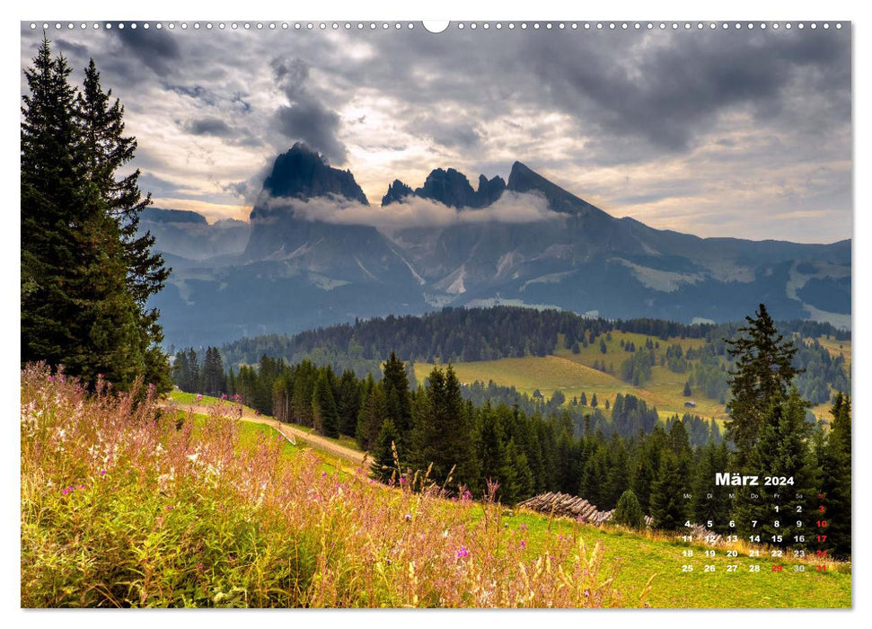 Sommets des Dolomites (calendrier mural CALVENDO Premium 2024) 