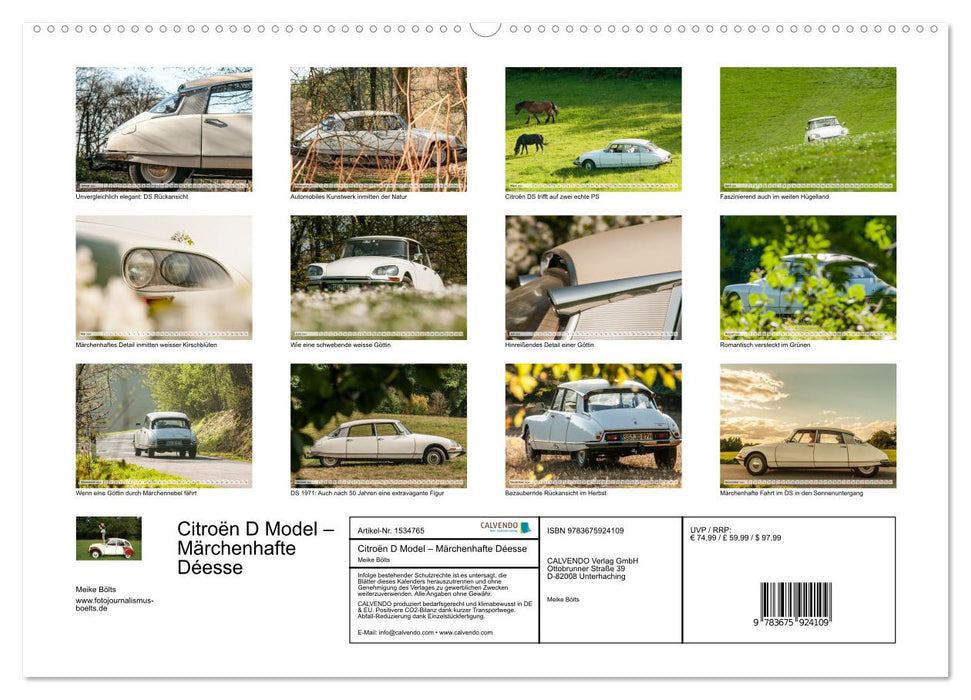 Citroën D Model – Märchenhafte Déesse (CALVENDO Premium Wandkalender 2024)