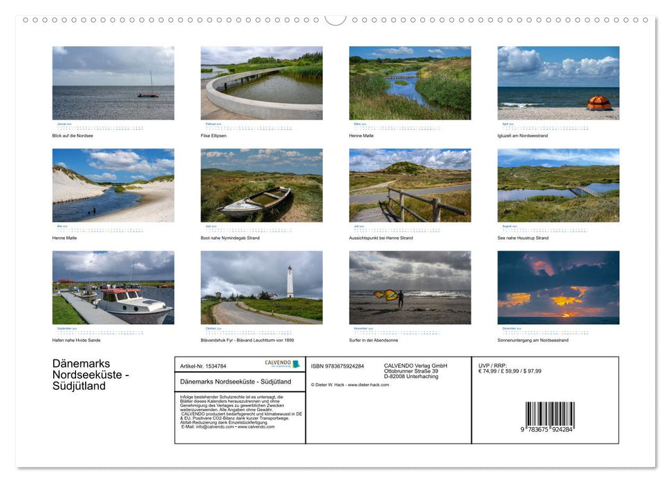 Dänemarks Nordseeküste - Südjütland (CALVENDO Premium Wandkalender 2024)