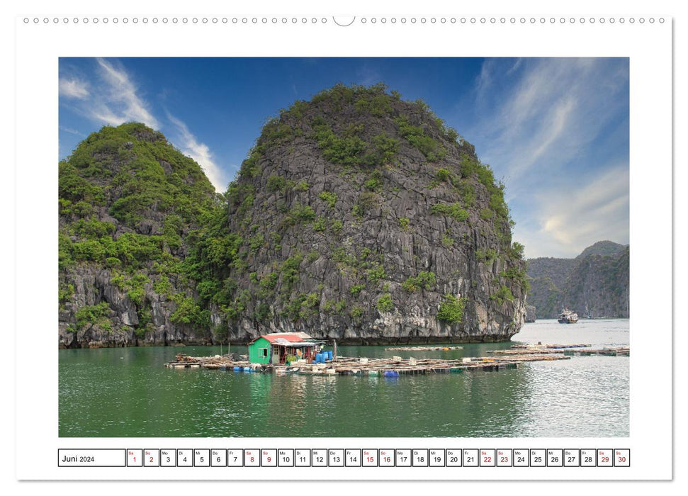 Baie d'Halong - les plus belles îles du Vietnam (Calendrier mural CALVENDO 2024) 