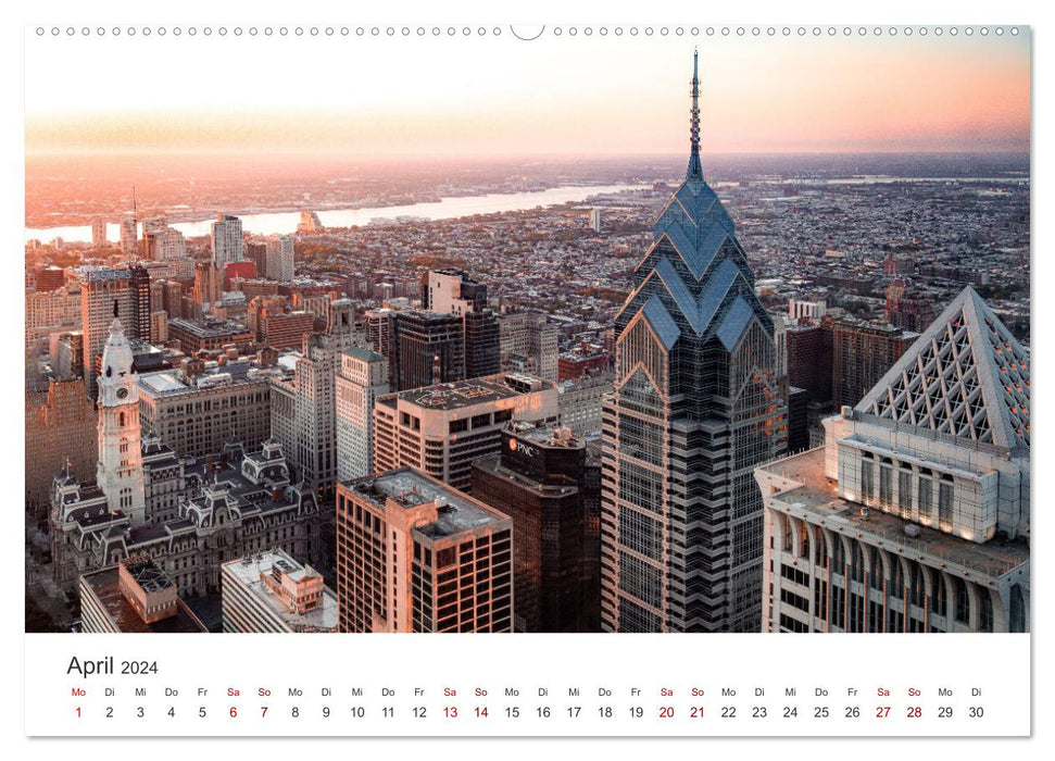 Philadelphie – Le lieu de naissance de l'Amérique (calendrier mural CALVENDO 2024) 