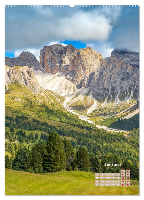 Dolomites, a sea of ​​mountains by VogtArt (CALVENDO Premium Wall Calendar 2024) 