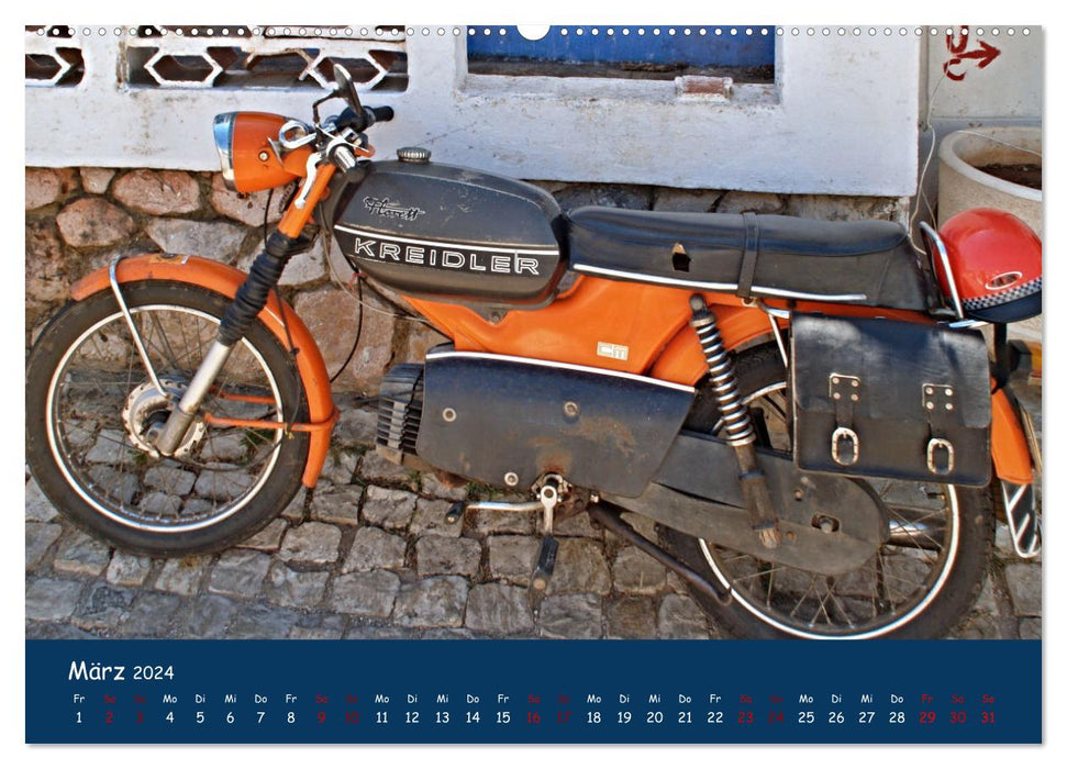 Vintage Mopeds (CALVENDO Premium Wall Calendar 2024) 