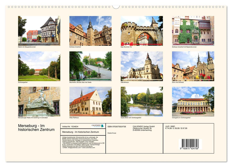 Merseburg - Im historischen Zentrum (CALVENDO Premium Wandkalender 2024)