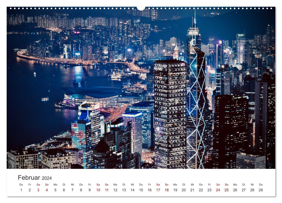 Hongkong - Eine faszinierende Weltstadt. (CALVENDO Wandkalender 2024)