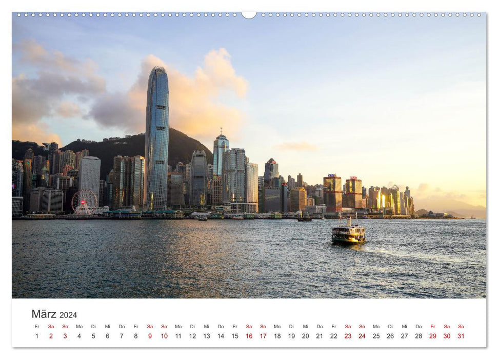 Hongkong - Eine faszinierende Weltstadt. (CALVENDO Wandkalender 2024)