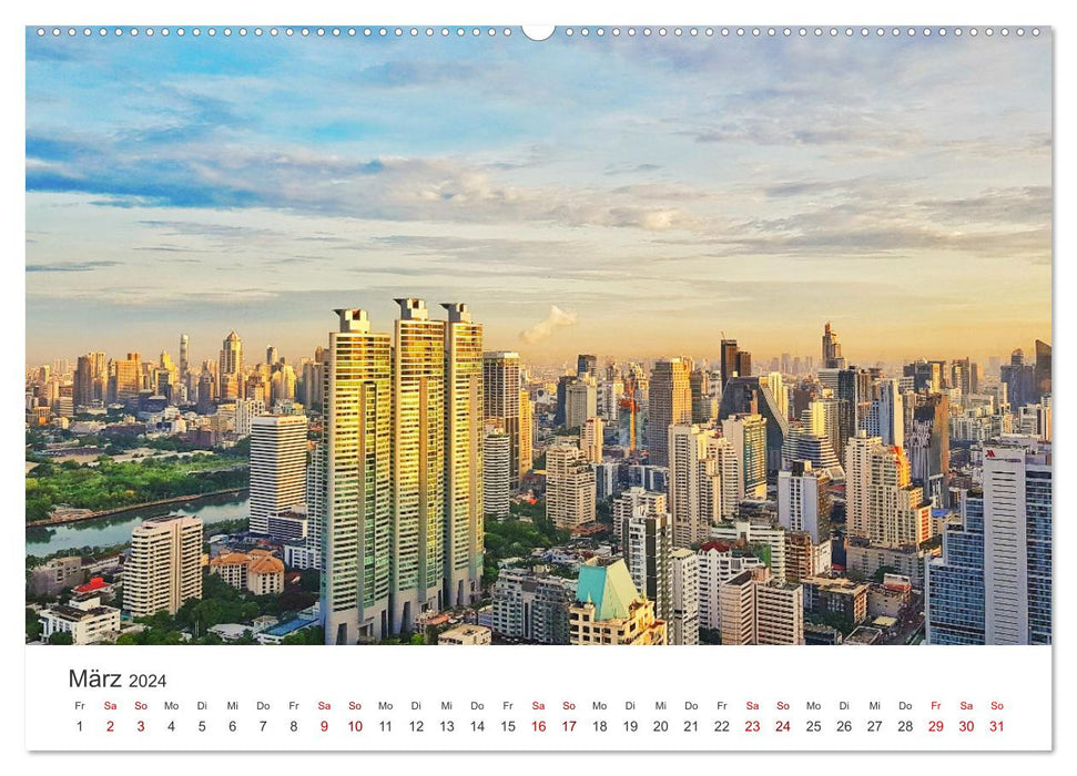 Bangkok - The unique capital of Thailand. (CALVENDO wall calendar 2024) 