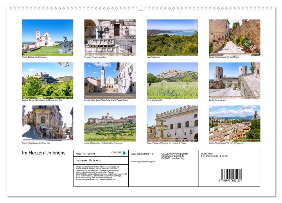 In the heart of Umbria (CALVENDO Premium Wall Calendar 2024) 
