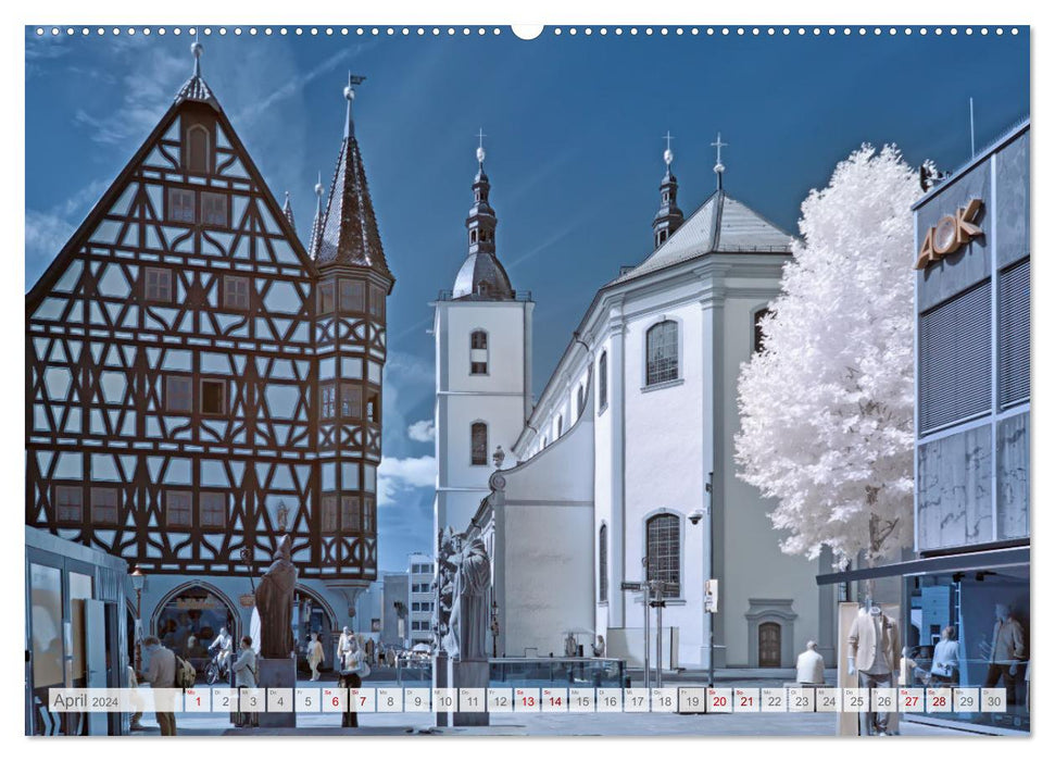Fulda - Infrarotfotografien von Kurt Lochte (CALVENDO Premium Wandkalender 2024)