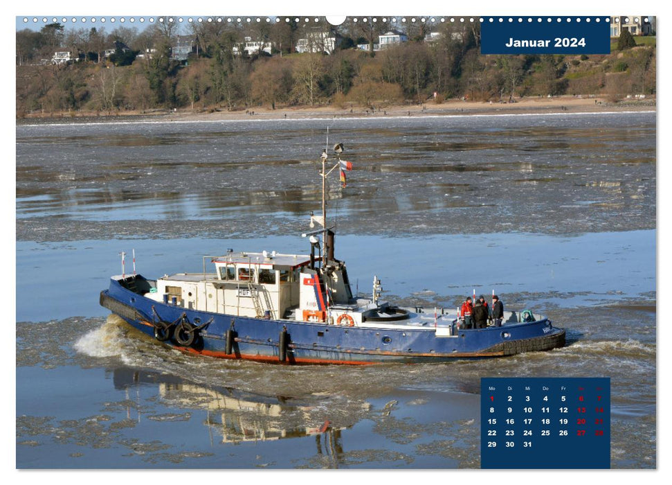 Hamburg und seine Schiffe- fotografiert von Ralf Kretschmer (CALVENDO Wandkalender 2024)