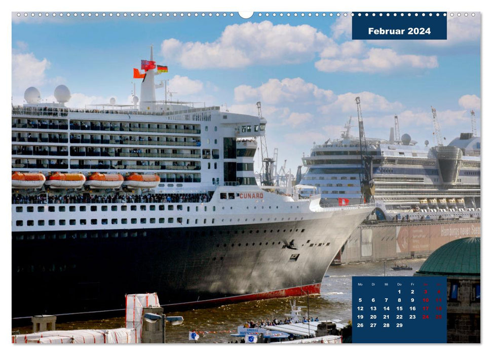 Hamburg und seine Schiffe- fotografiert von Ralf Kretschmer (CALVENDO Wandkalender 2024)