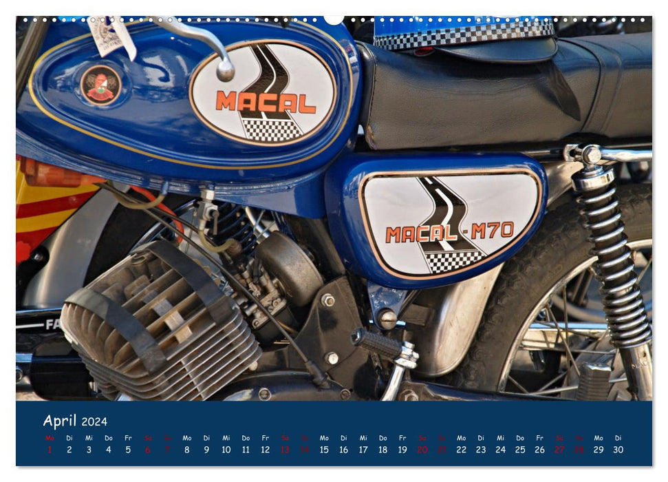 Vintage Mopeds (CALVENDO Wandkalender 2024)