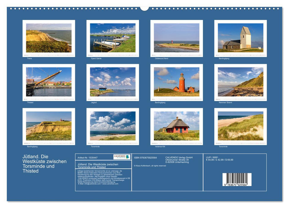 Jutland. The west coast between Torsminde and Thisted (CALVENDO wall calendar 2024) 