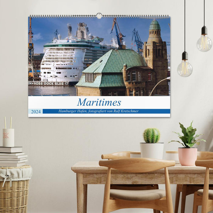 Maritimes. Hamburger Hafen, fotografiert von Ralf Kretschmer (CALVENDO Wandkalender 2024)