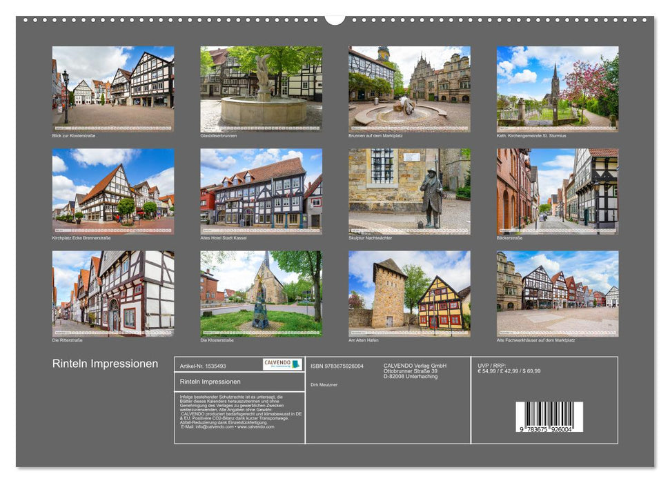 Rinteln Impressionen (CALVENDO Wandkalender 2024)