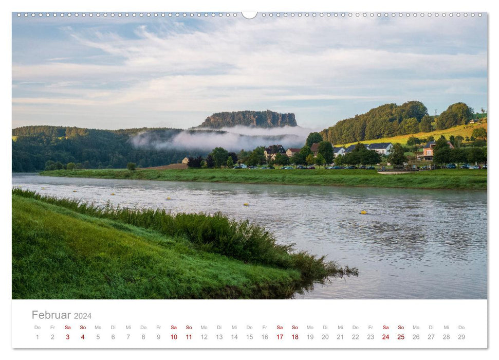 Saxony - An atmospheric hike in pictures (CALVENDO Premium Wall Calendar 2024) 