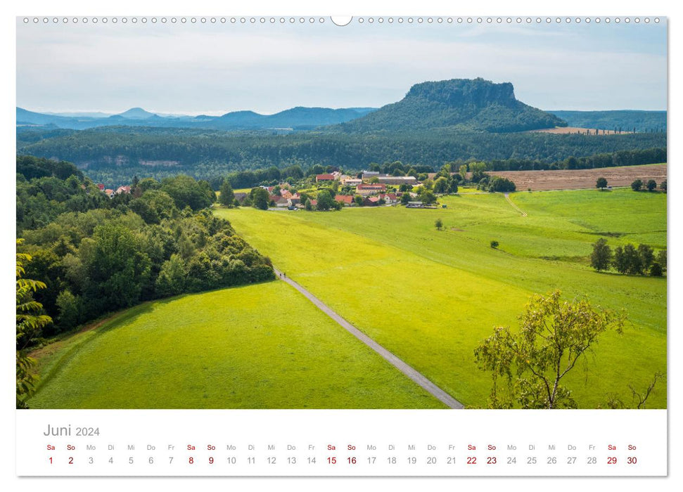 Saxony - An atmospheric hike in pictures (CALVENDO Premium Wall Calendar 2024) 