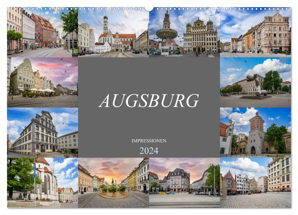Augsburg Impressionen (CALVENDO Wandkalender 2024)