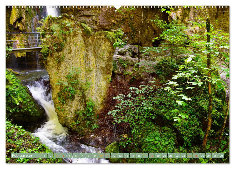 Erlebe mit mir die Hinanger Wasserfälle (CALVENDO Premium Wandkalender 2024)