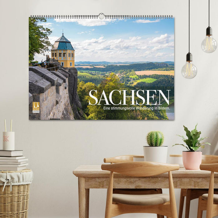 Saxony - An atmospheric hike in pictures (CALVENDO wall calendar 2024) 