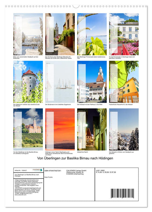 Von Überlingen zur Basilika Birnau nach Hödingen (CALVENDO Premium Wandkalender 2024)