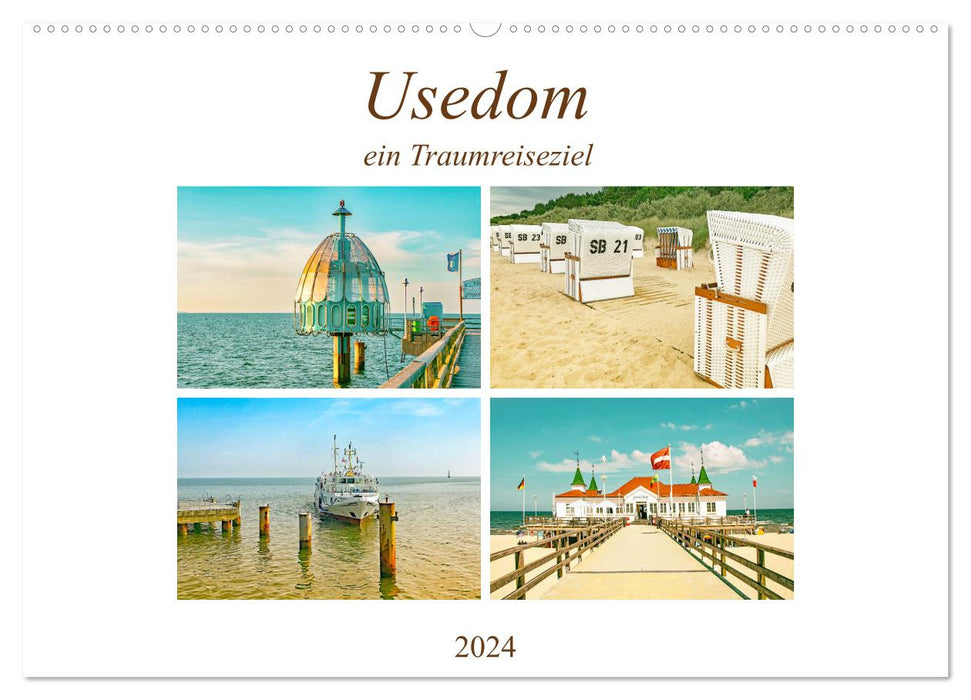 Usedom - ein Traumreiseziel (CALVENDO Wandkalender 2024)