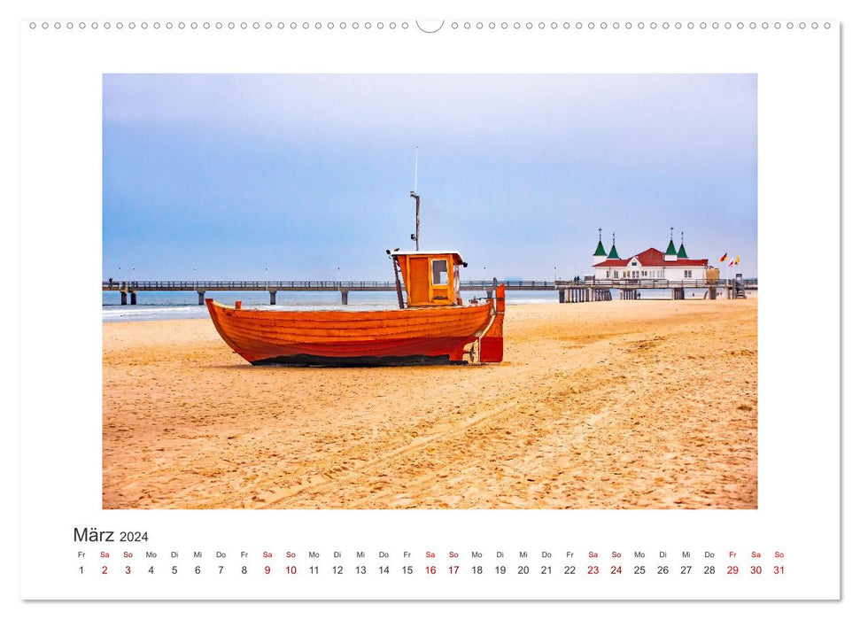 Usedom - ein Traumreiseziel (CALVENDO Wandkalender 2024)