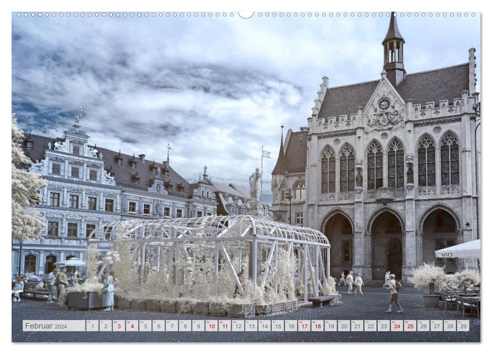 Erfurt - infrared photographs by Kurt Lochte (CALVENDO wall calendar 2024) 