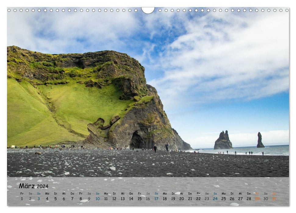 Iceland - Around the World in X Days (CALVENDO Wall Calendar 2024) 