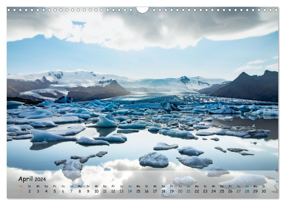 Iceland - Around the World in X Days (CALVENDO Wall Calendar 2024) 