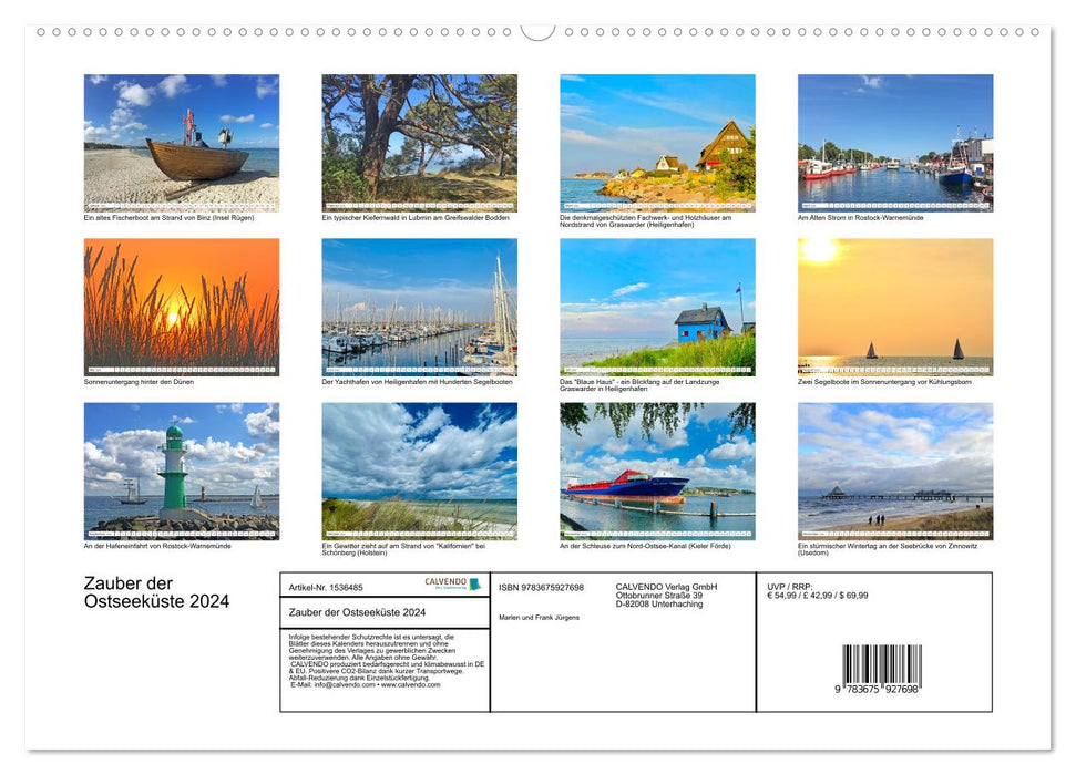 Magic of the Baltic Sea coast (CALVENDO wall calendar 2024) 