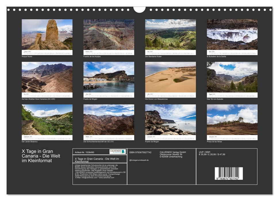 X Days Gran Canaria – The world in small format (CALVENDO wall calendar 2024) 