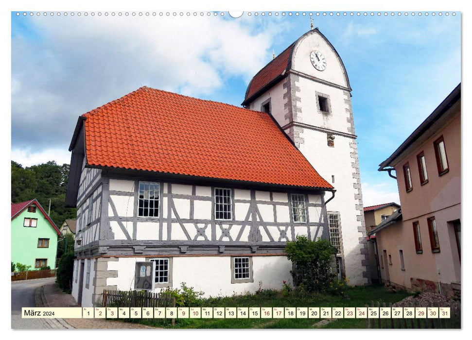 Half-timbered houses - churches in Thuringia (CALVENDO wall calendar 2024) 