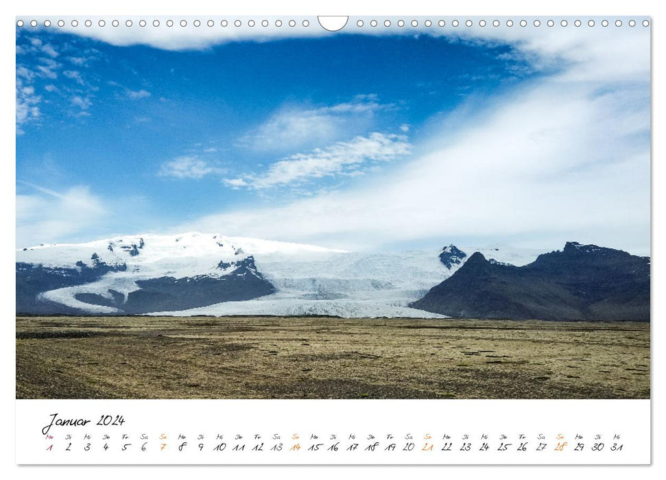 Gletscher - Die eisigen Welten von Island (CALVENDO Wandkalender 2024)