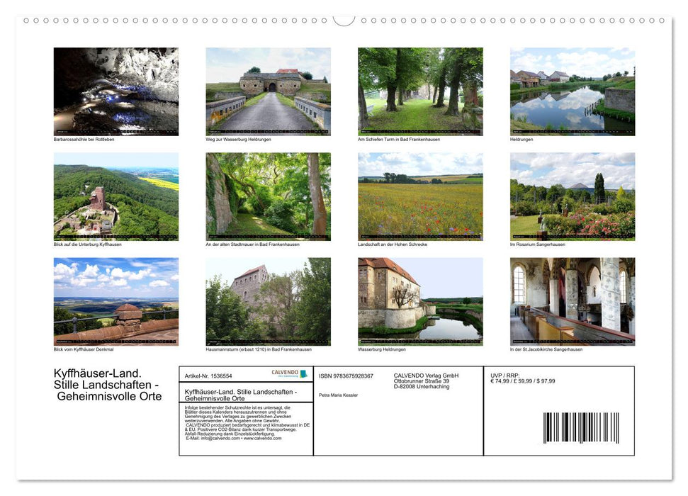 Kyffhäuser-Land Stille Landschaften - Geheimnisvolle Orte (CALVENDO Premium Wandkalender 2024)