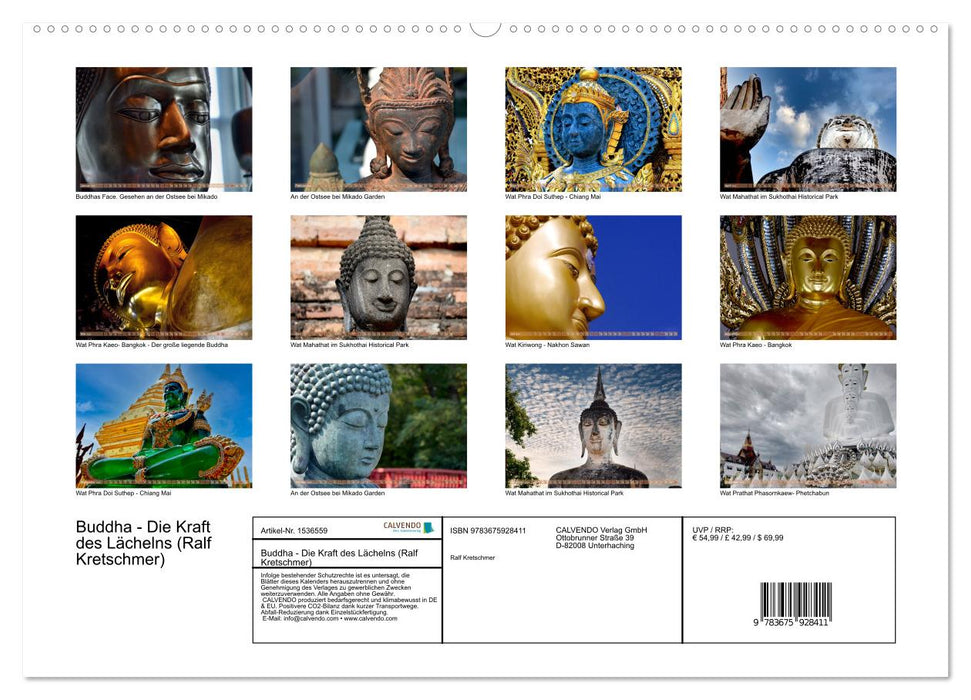 Buddha - Die Kraft des Lächelns (Ralf Kretschmer) (CALVENDO Wandkalender 2024)