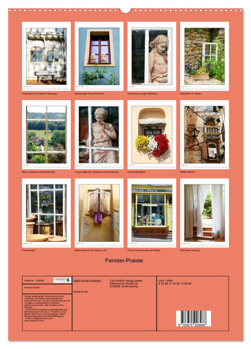 Window Poetry (CALVENDO Wall Calendar 2024) 