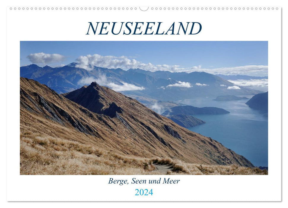 Neuseeland - Berge, Seen und Meer (CALVENDO Wandkalender 2024)