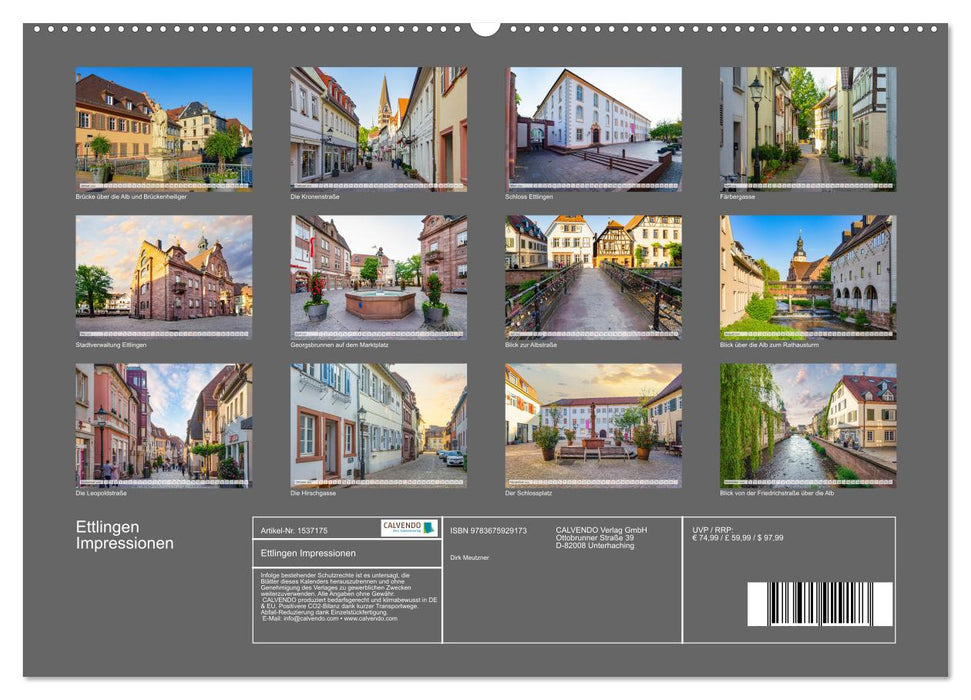 Ettlingen Impressions (CALVENDO Premium Wall Calendar 2024) 