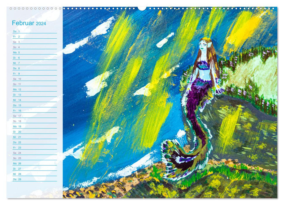 Meerjungfrauen und Waldnymphen (CALVENDO Wandkalender 2024)