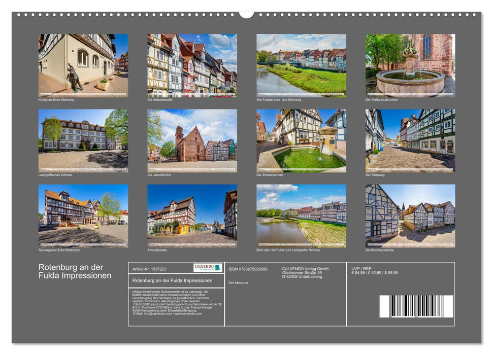 Rotenburg an der Fulda impressions (CALVENDO wall calendar 2024) 
