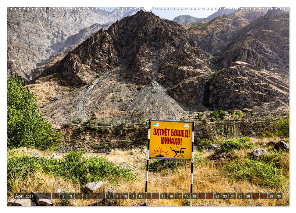 Auf der Seidenstraße durch das Pamir-Gebirge (CALVENDO Wandkalender 2024)