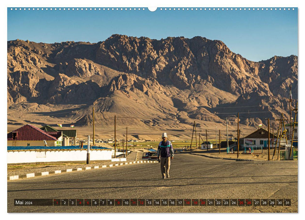 Auf der Seidenstraße durch das Pamir-Gebirge (CALVENDO Wandkalender 2024)